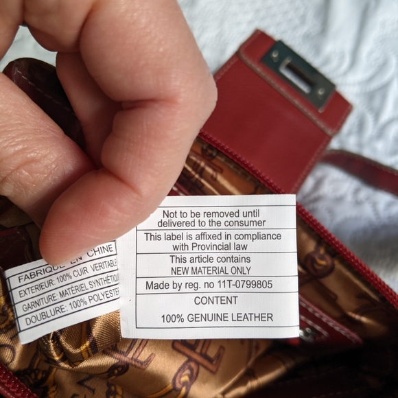 Red Tignanello leather crossbody bag - Picture 3 of 8